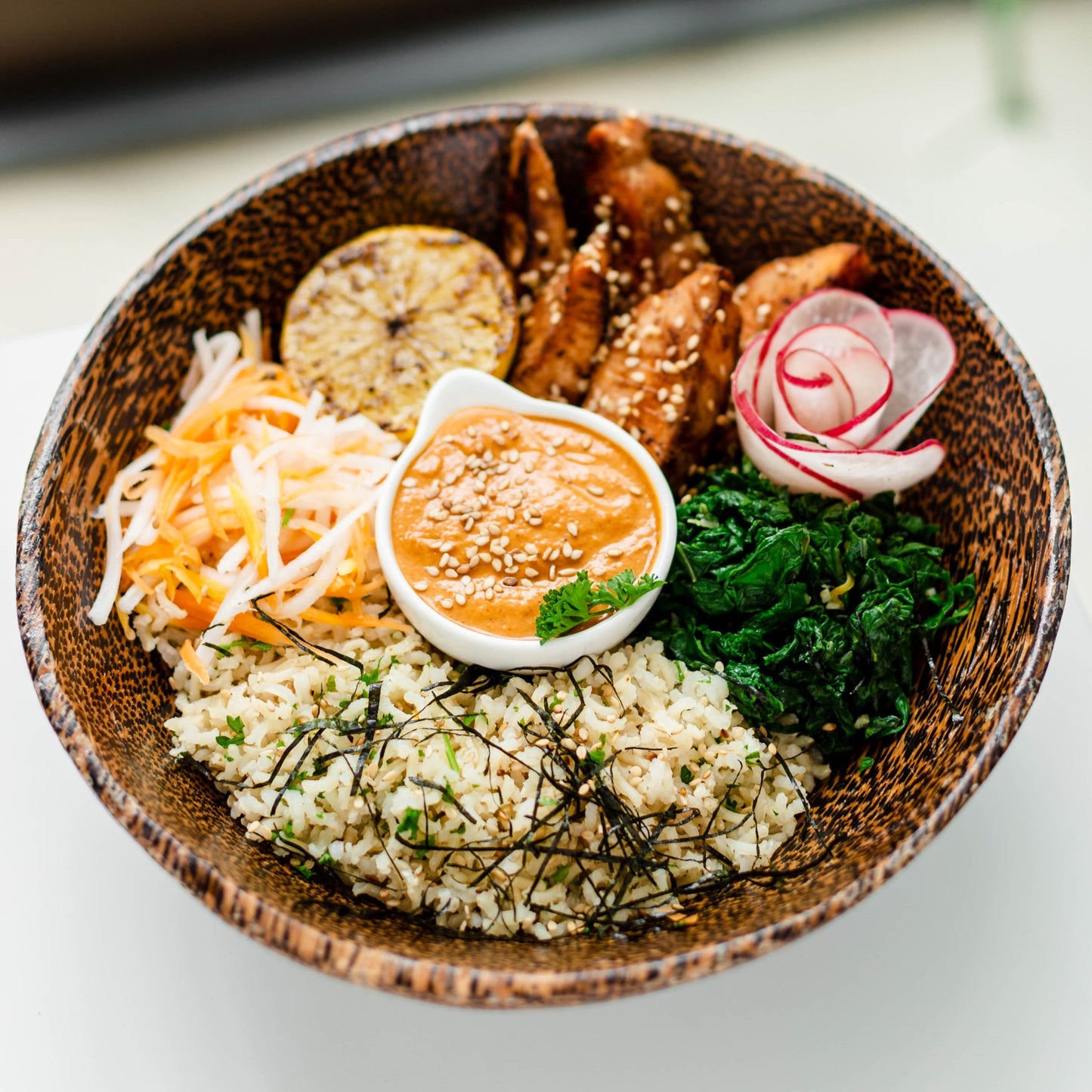 Grilled Salmon Rice Bowl