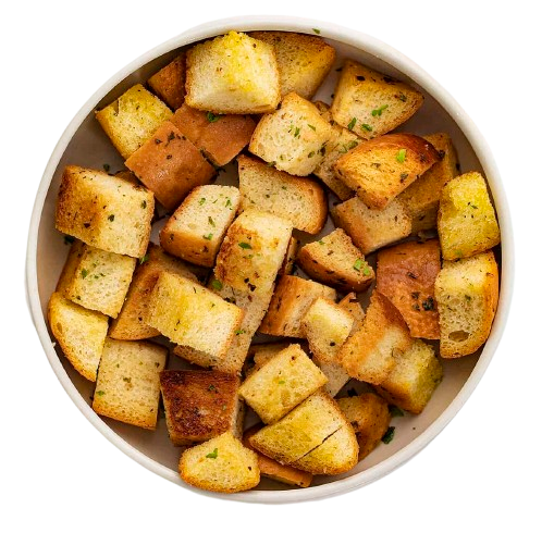 Crumbed croutons